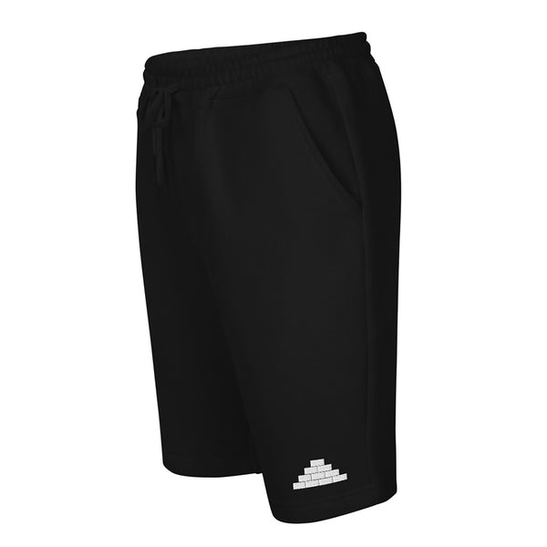 Black shorts with white bricks logo