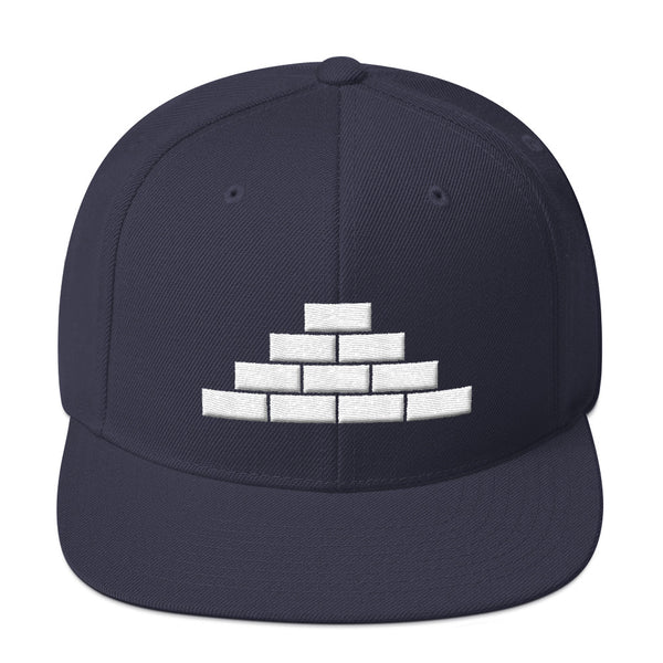 Navy blue cap with white build daily brick by brick logo