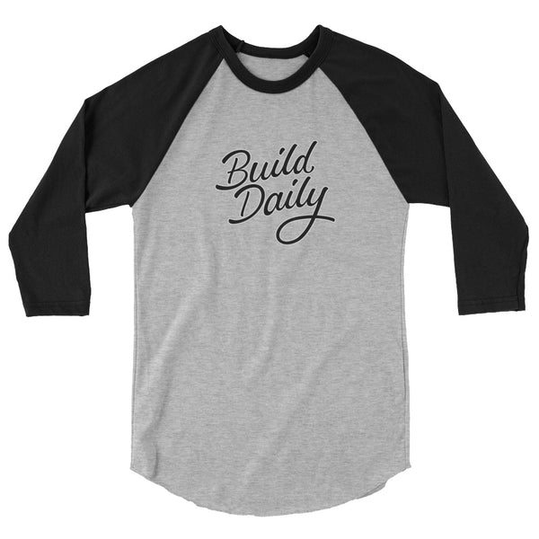 Build Daily Big Signature Raglan Baseball T-Shirt